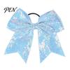 Hair Accessories for Cheer Sequins Bows, Elastic Tie, Large Cheerleading Sequin Bows Band Ponytail Holder, Glitter Scrunchies Women Girls Teens