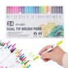 132/24 Colors Dual Tips Watercolor Brush Pen Set Art supplies, for Kids Adult Coloring Book Christmas Cards Drawing Markers
