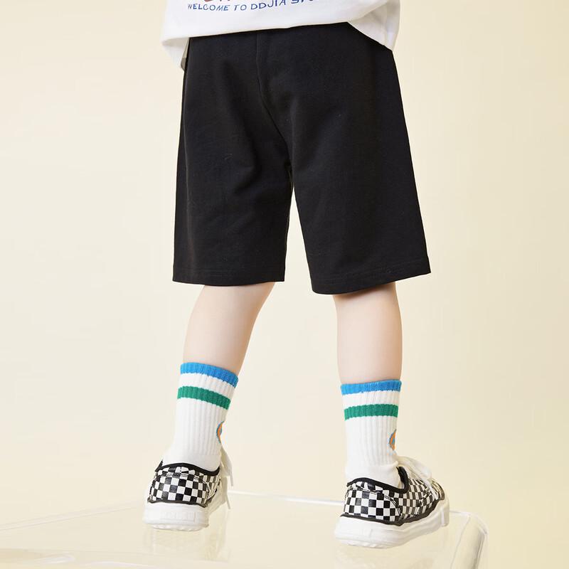 DODUODUO Boys' Ink Dot Print Soft Stretchy Sports Shorts