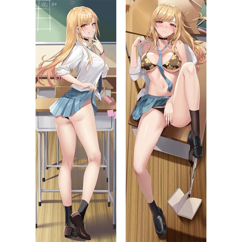 NEW Japanese Anime My Dress Up Darling Marin Kitagawa Dakimakura Hugging Body Pillowcase Cosplay Otaku Pillow Cover