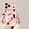 Full screen Cute Cat Matte Silicone Phone Case For iPhone 17 Pro Max 16 15 14 13 12 11 Pro XR 7 8 Plus 16E TPU Shockproof Cover
