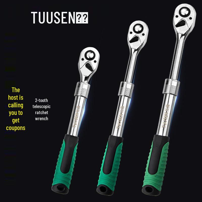 Teleskopische Ratsche Verlängerungsstange - 72 Zähne Schnell Drehmomentschlüssel für Autoreparatur