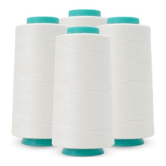 Lock Sewing Thread No. 60 Sewing Thread Set Spun Thread 3000m Rolls x 4 Pieces Commercial Thread Industrial Thread For Home Sewing Machines Large