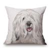 Hand Painting Dog Posters Cushion Cover Greyhound Bull Terrier Labrador Animals Portrait Pillowcase Decorative Pillows For Sofa