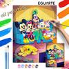 Mickey Mouse and Friends Sofa Movie Night Digital Oil Painting Hand Painting Kit Diy Home Decoration