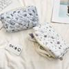 Cartoon Animal Pattern Zipper Stationery Bag Portable Cosmetic Bag Bubble Cloth Coin Purse  Women