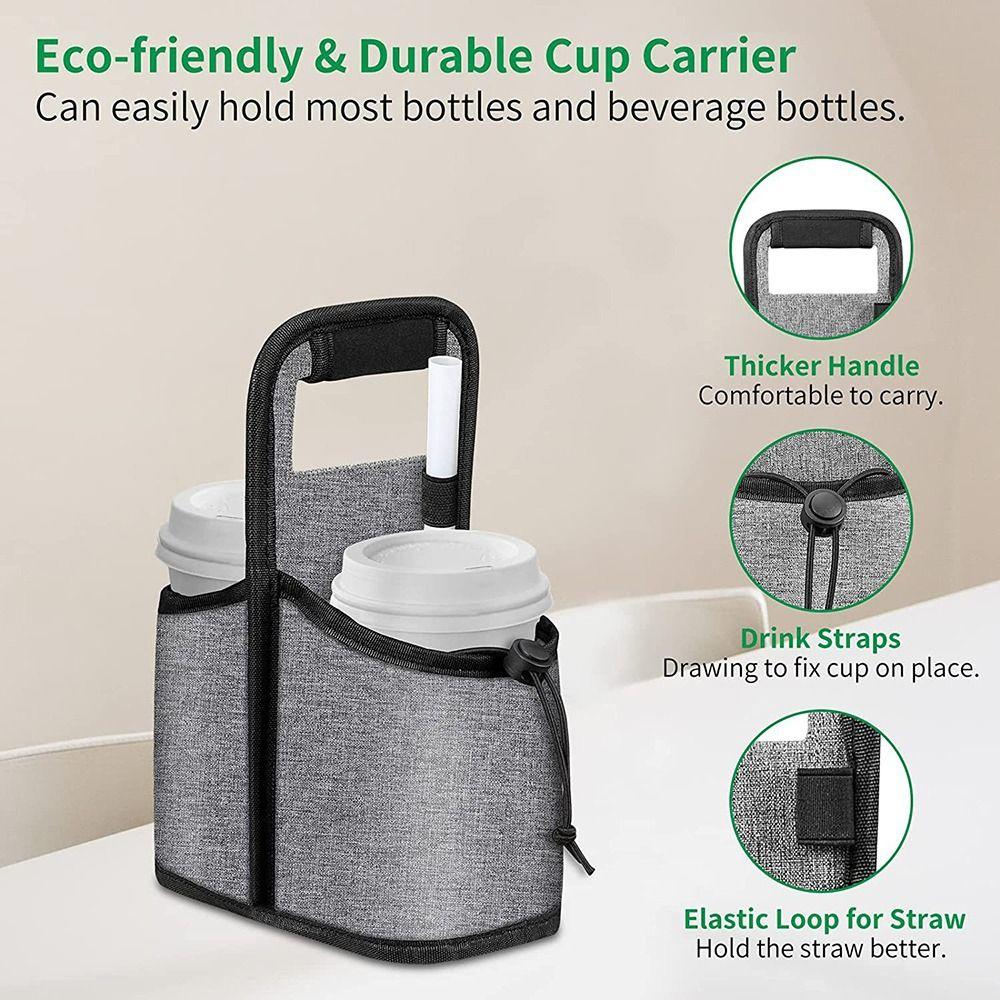 

Reusable Coffee Cup Holder Portable Cup Tote Bag Replacement Cup Drink Carrier 1