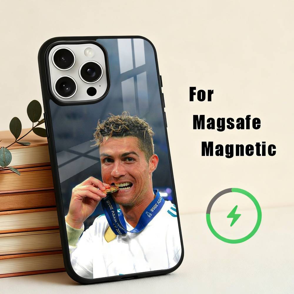 C-Cristiano-O R-Ronaldo-O Phone Case For iPhone17,16,15,14,13,12,11 Plus,For Magnetic Wireless Charge Cover