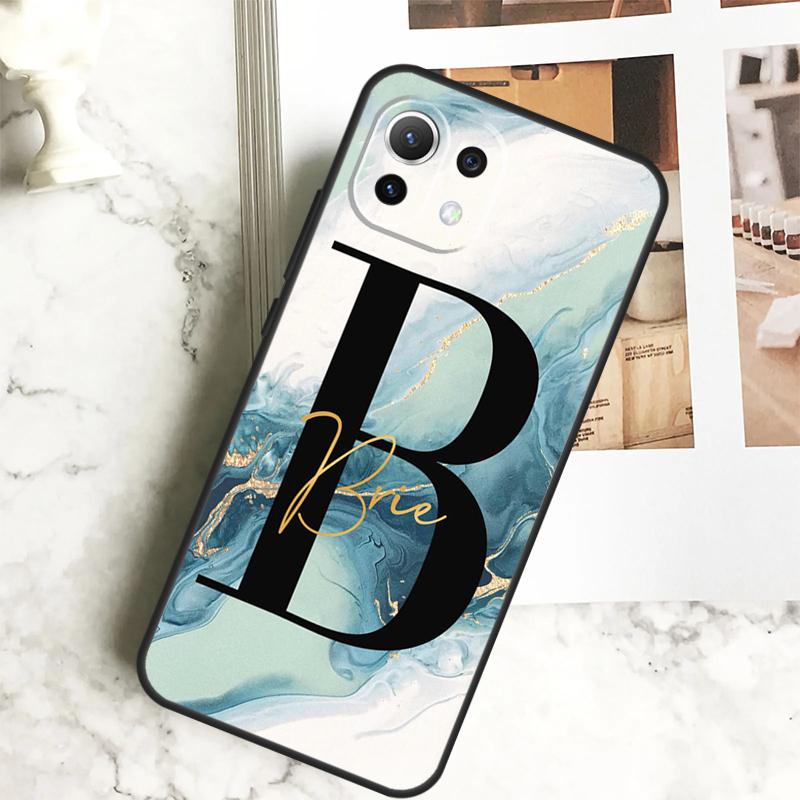 PERSONALISED initials name Rose Gold Cover For POCO M6 X6 Pro X3 X4 X5 M5s F3 F5 Xiaomi 13T Pro 11T 12T 12 13 Lite 14 Ultra Case