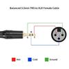 Travel 3.5mm TRS to 3Pin Microphone Cable for Space Saving Connection in Tight Studio Environment 30cm to 3.0m