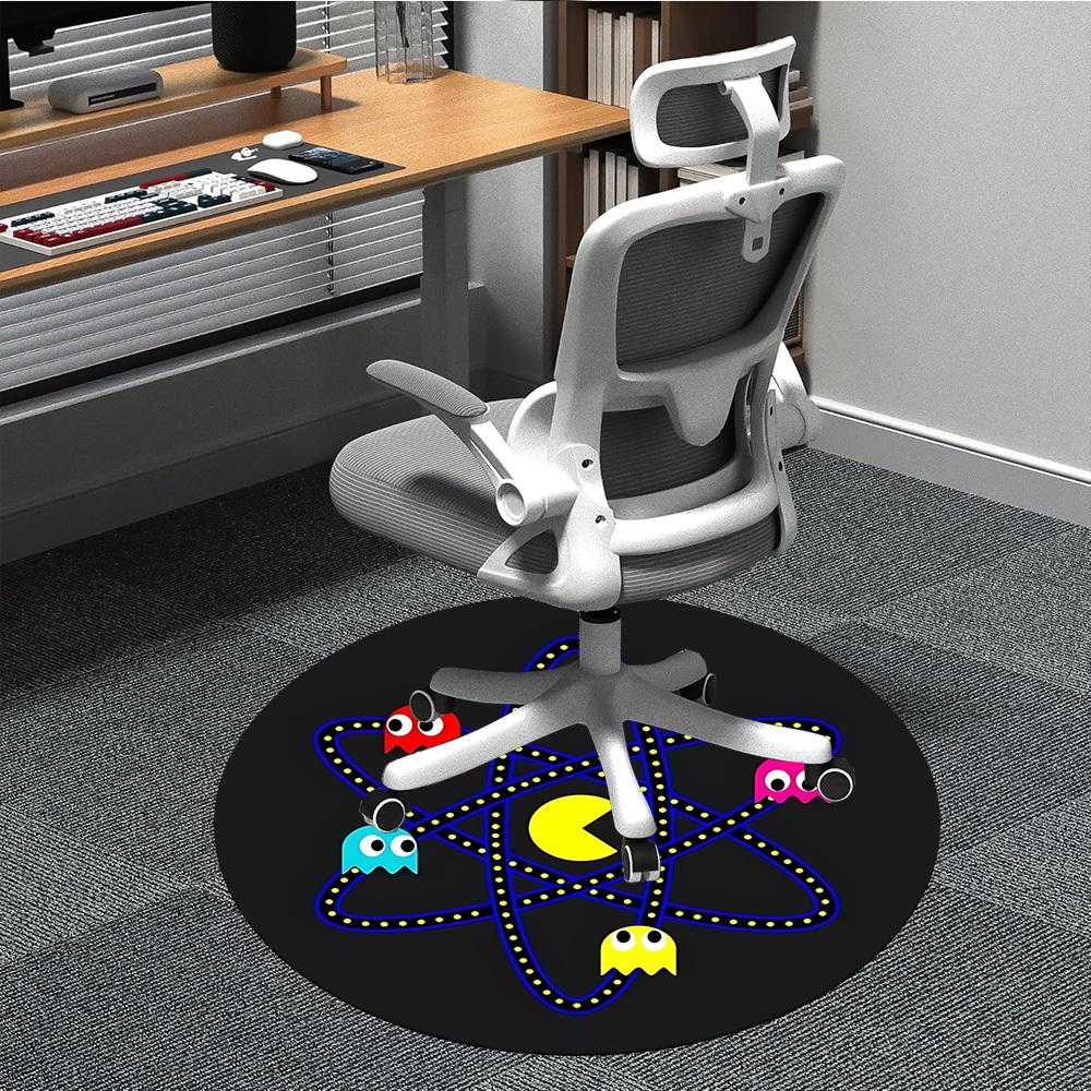 

1pc Chair Carpet for Office - Indoor Non-Slip Washable Polyester Fiber Carpet, Soft Comfortable Mat For Office yy250928016 80cm by 80cm