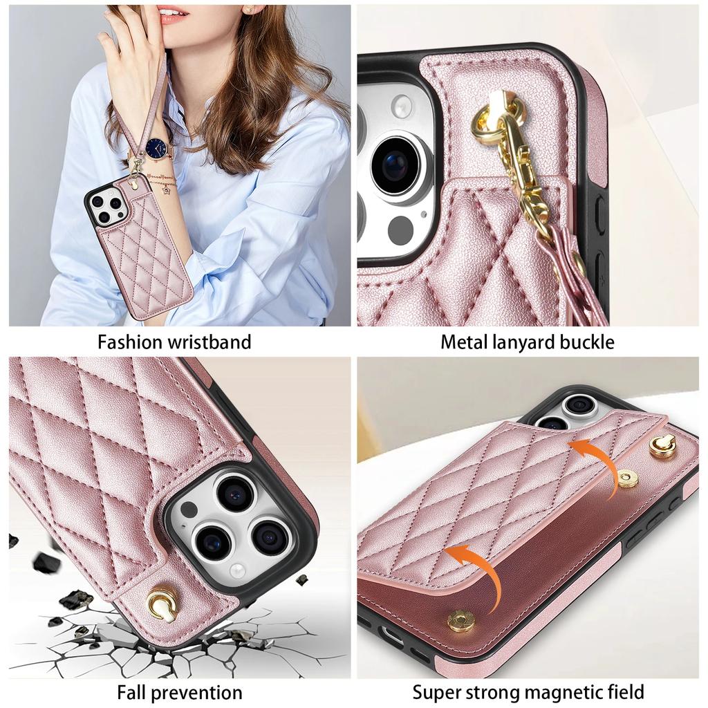 Wallet Flip Phone Case for IPhone 16 15 17 Pro Max Air 16E 14 11 13 12 XR XS Max 7 8 Plus SE Card Wallet Holder PU Leather Cover