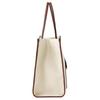 Burberry Freya Torba Tote z Nadrukiem Horseferry Dwukolorowa Bawełna i Skóra Cielęca Damskie Torby Tote Naturalny Brąz 80441381
