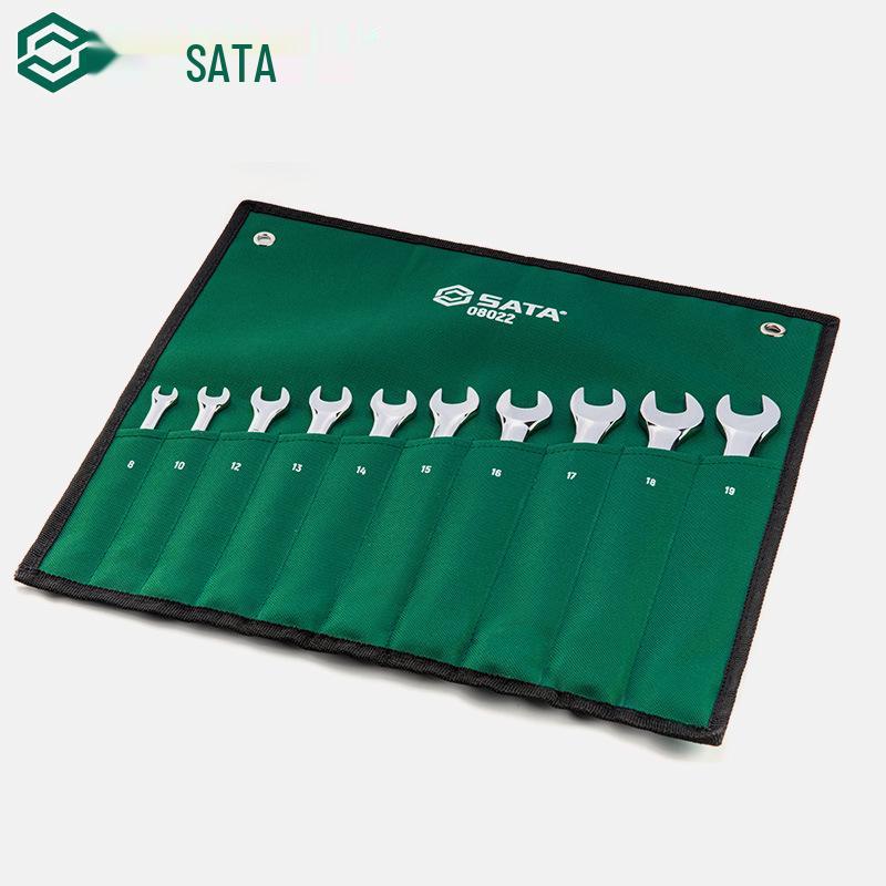 SATA Набор из 10 полированных комбинированных ключей с шлицевым профилем 08022