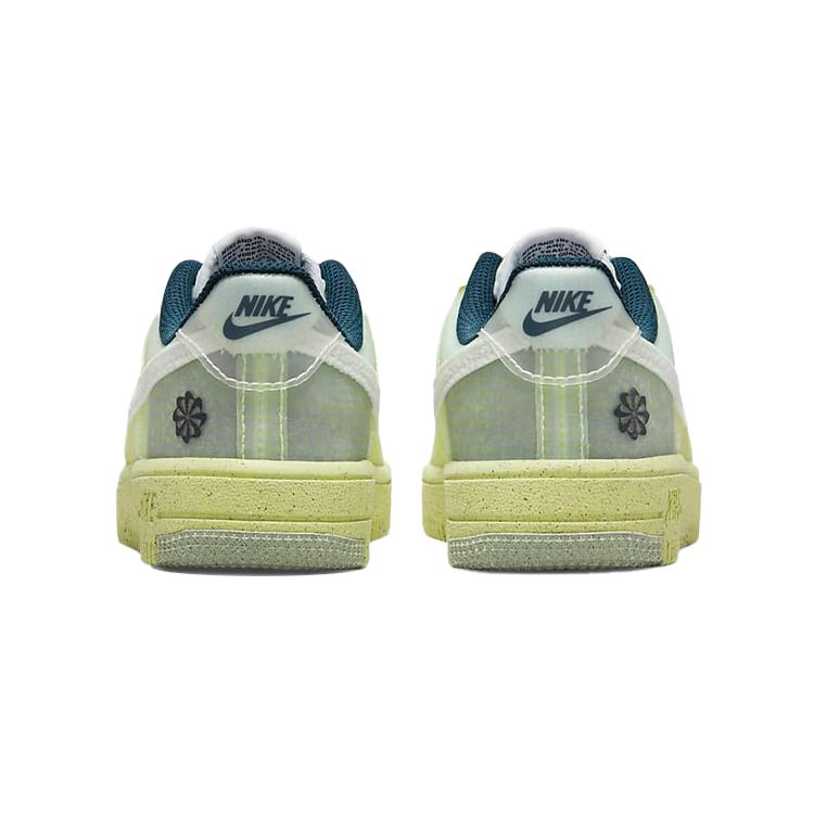 Nike Air Force 1 Crater Recycled Materials Casual Non-Slip Shock Absorbing Durable Low-Top Sneakers Kids Sneakers Green DH4340-700