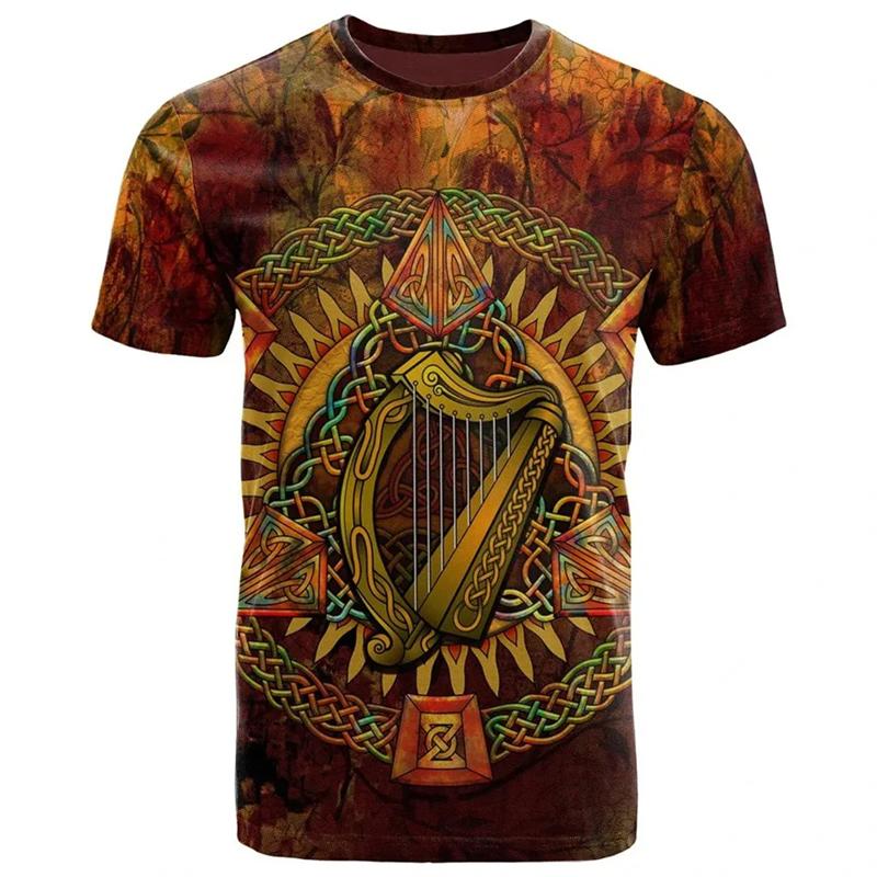 

Ірландська футболка з візерунком трилисник Футболка з 3D-принтом Чоловіки Жіночий одяг Повсякденні футболки з короткими рукавами Пуловери з круглим вирізом Топи Вуличний одяг 3XL