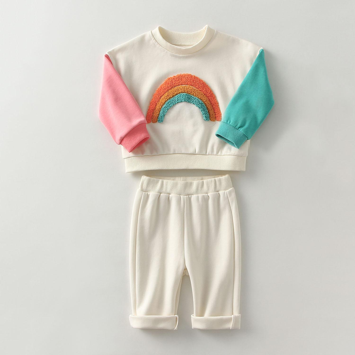 

Fashion Newborn Baby Outfits Spring Long Sleeve Pullover Top + Pant Casual Infant Clothing Sets 18-24M 90