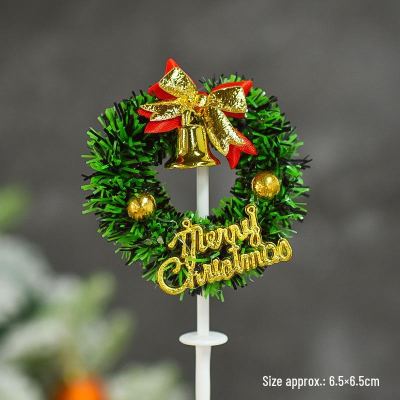 Popular Soft Glue Christmas Cake Ornaments: Santa Claus & Snowman Inserts for Holiday Party Desserts