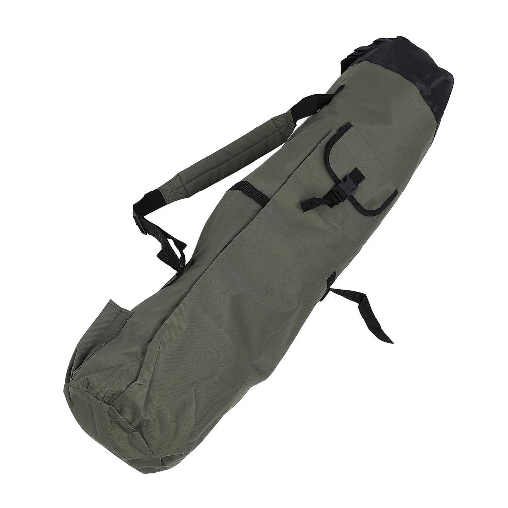 Sac pour Cannes à Pêche Forme Cylindrique Tissu Oxford 600D Résistant à l'Eau Antichoc Portable Sac de Rangement pour Cannes à Pêche pour Ligne de Pêche Appâts Équipement de Pêche