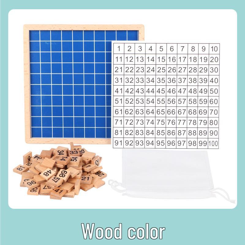 

Деревянная доска с числовой последовательностью 1-100: Развивающая игрушка для детского сада и раннего обучения