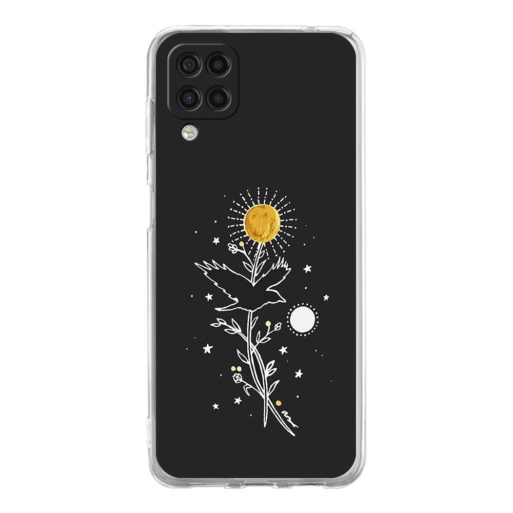 Phone Case for Samsung A13 A15 A25 A51 A71 A21S A11 A31 A52 A41 A23 A53 A73 A32 5G A03S A05s Cover Simplicity Line Art Sun Moon