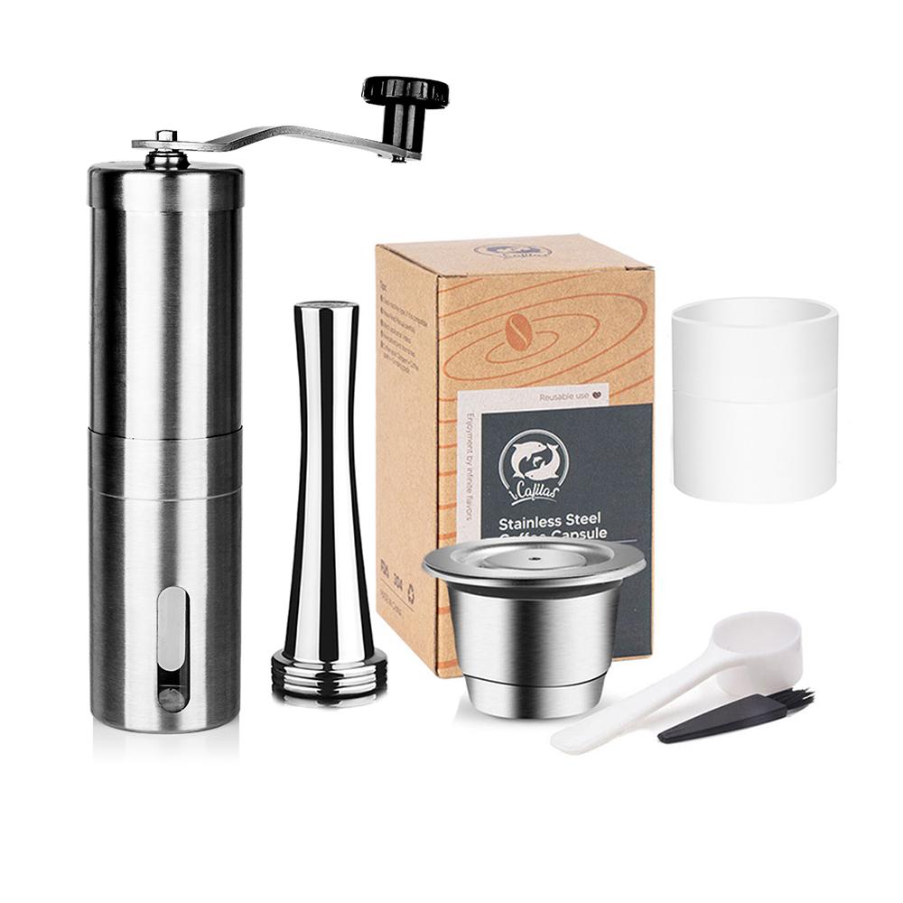 Roestvrij Staal Nespresso Herbruikbare Koffiecapsule Tamper Herbruikbare Koffiepad Koffiebenodigdheden Voor Barista Espressomachine