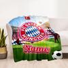 Bayern Munich Fan Gear Customize Your Name Blanket Cozy Customizable Blanket Durable Comfort for Home Decor Picnics Seaside Livingroom
