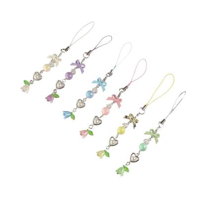 Convallaria Mobile Phone Lanyard Anti-loss Cell Phone Strap Bead Phone Chain  Phone Charm
