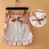 Bunny Ear Half Apron with Pockets Water-Resistant Waist Apron for Kitchen Gardening Adjustable Ties Cute Floral Print Cooking Apron