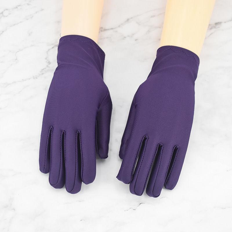 Men's Spring and Autumn Thin Breathable Sunscreen Work Gloves High Elastic Elastane Jewelry Etiquette Stage General Gloves
