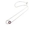 Les Trésors De Lily [M7624] - Silver Necklace 'Sissi' Pink White (rhodium-plated) - 15x15 Mm
