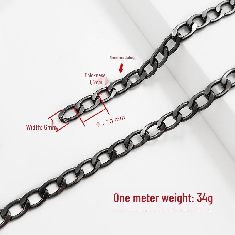 Nicht verblassender Aluminiumketten-Taschenriemen - Damen Crossbody Ersatzkette für DIY-Zubehör und Dekoration