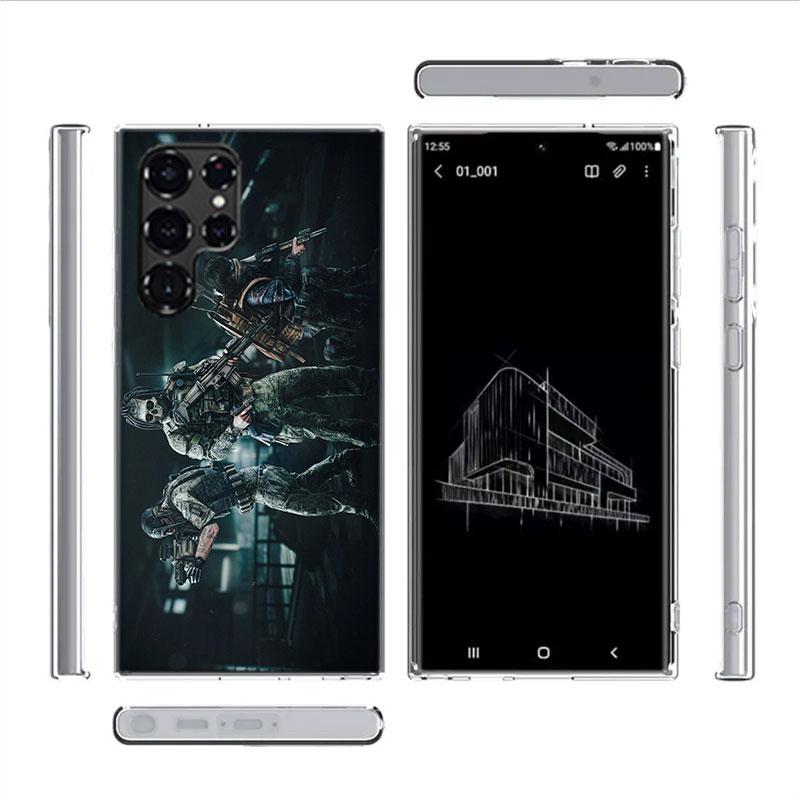 Escape From Tarkov Capa Phone Case For Samsung S26 Ultra S25 Edge Galaxy S23 S21 S20 S24 FE S22 S10 Plus Cover Clear TPU Shell C
