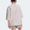 Adidas Originals SS22 Letter Print Sports Short Sleeve T-Shirt Women Tops Pink HT4953