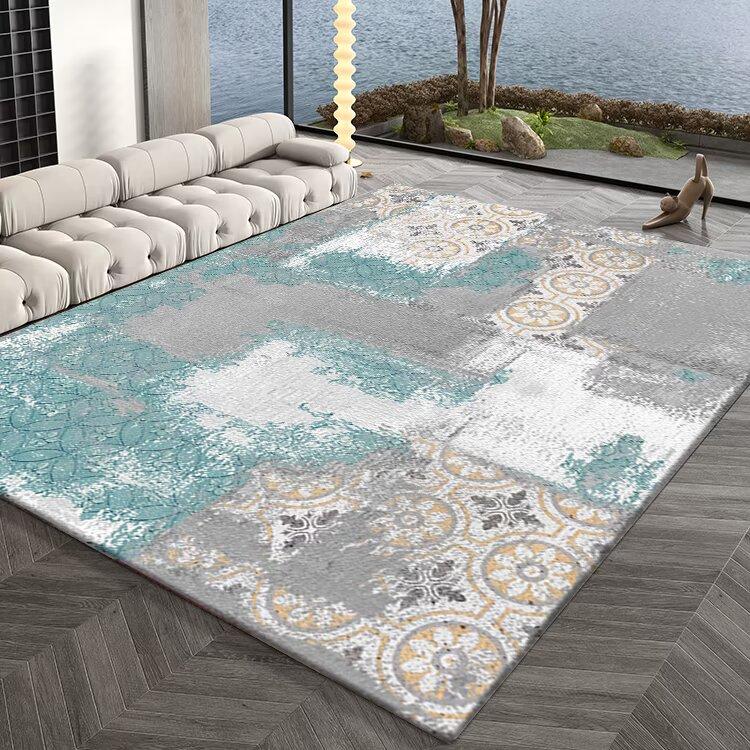 Living Room Carpet Simple Bedroom Sofa Modern Nordic Light Luxury Coffee Table Room Dirt Resistant Floor Mat