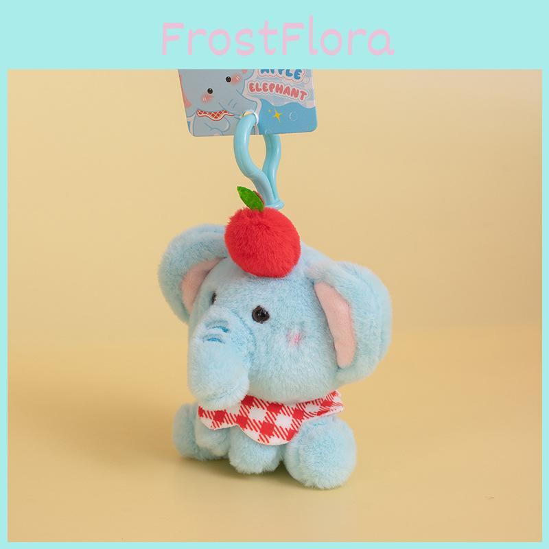 Apple Elephant Plush Keychain With Pp Cotton Filling For Backpack Decor Gift Special Characters Included