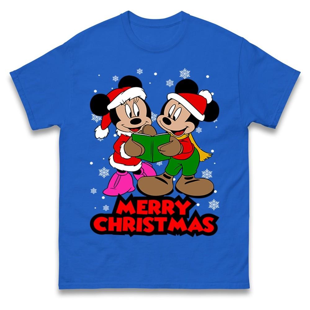 Mickey Minnie Mouse Christmas TShirt Xmas Festive Holiday Gift Tee Top