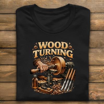 Wood Turning Shirt, Lathe Design for Woodworkers, Hobbyist Tee