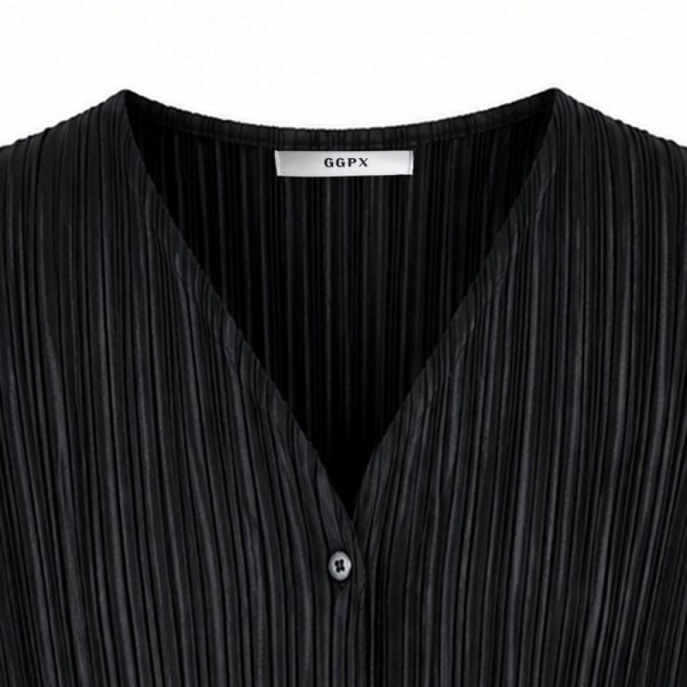 Ggpx New York Button Up Pleats Cardigan Gq8kg017f