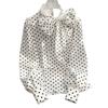 European and American New Streamer Bow Shirt, French Commuter Retro Polka Dot Gentle and Thin Top