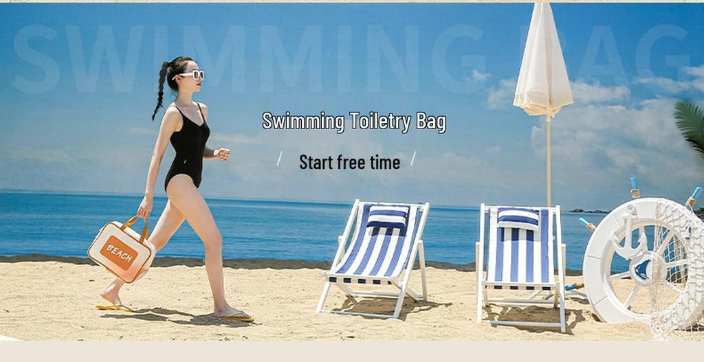 Waterproof Sports Swim Bag with Wet/Dry Compartments, Large Capacity Beach & Yoga Fitness Bag