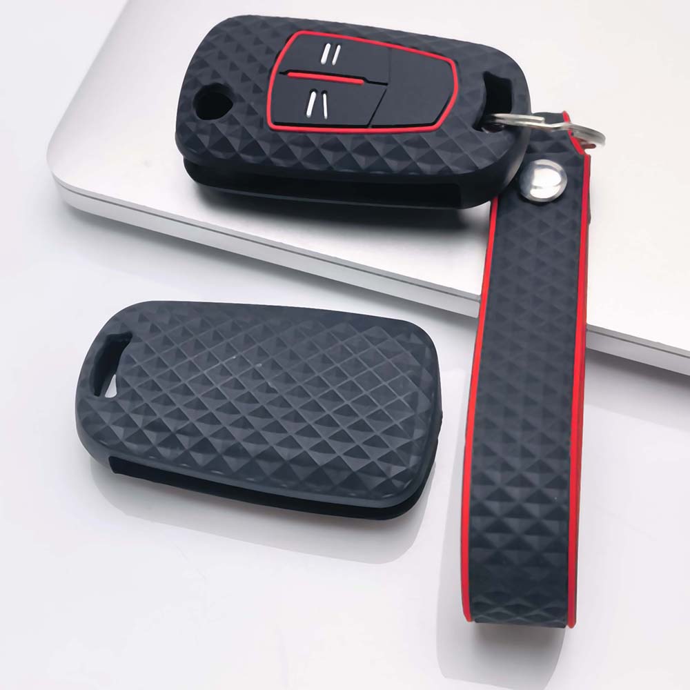 Key Cover Keychain for Opel Astra H Corsa D Vectra C Zafira B Zafira Anti-Scratch Guard Shockproof Protection Soft Grip Texture Responsive