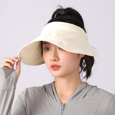 Foldable Large Brim Sunshade Empty Top Hat Women's 2025 New UV Protection Outdoor Egg Roll Sunscreen Sun Hat