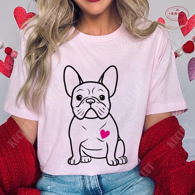 French Bulldog Unisex T Shirt Fashion Dog Graphic Tops Summer Short Sleeve Tees Harajuku Streetwear Aesthetic Female Clothing