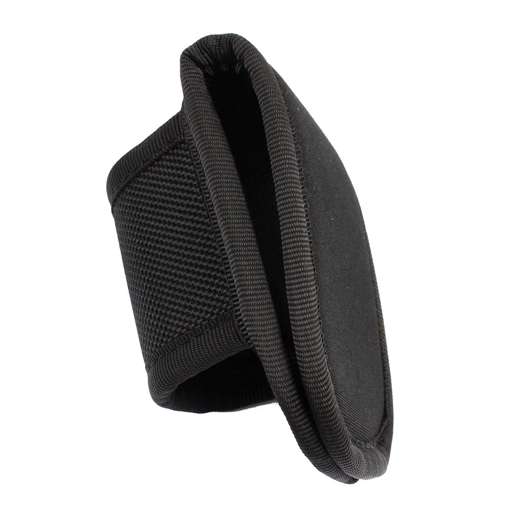 Étui de lampe de poche en cuir PU tissé en nylon, ceinture de service, support de lampe compact à pile D ouvert sur le dessus pour lampe de poche à pile D