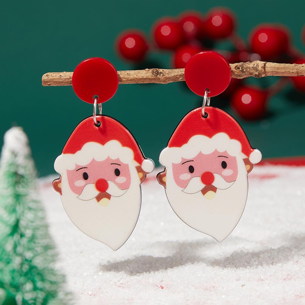Christmas Series Popular Funny Red Cap Cute Sweater Snowman Pants Drop Earrings for Women unique design Jewelry Present