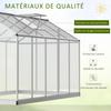 303x183x195cm Clear Polycarbonate Sheet Walk-In Greenhouse