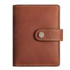 Men's Crazy Horse Leather Coin Purse with RFID Anti-Magnetic Protection, Vintage Short Wallet with Zipper, Genuine Leather Card Holder