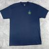 Volcom Tričko Pánské Velikost L Modré 100% Bavlna Grafický Potisk Stone Made Kulatý Výstřih