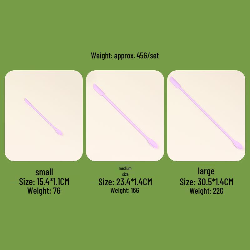 Mini Silicone Spatula and Bottle Scraper Set - 3 Pieces